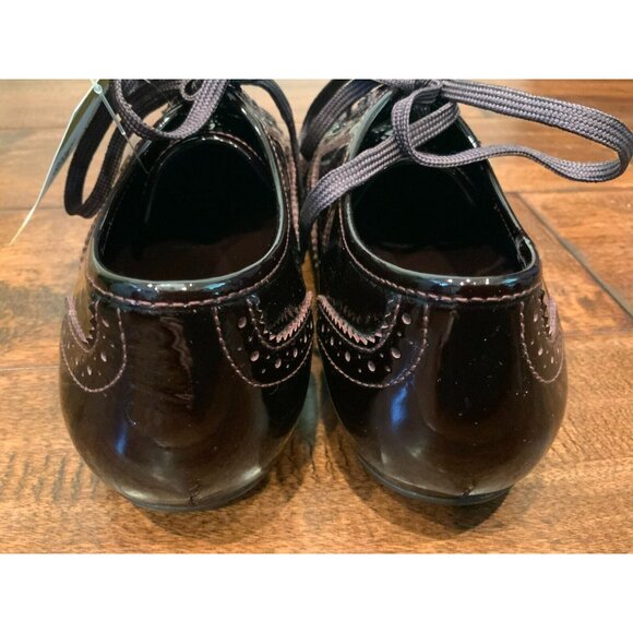 Louis Vuitton Burgundy Patent Leather Lace-Up Wingtip Flats Shoes, Size 37 / 7 - Picture 6 of 9